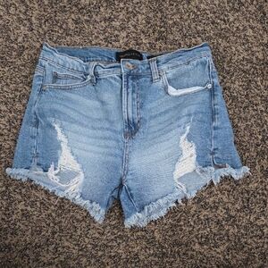 Kendall & Kylie Blue Distressed Jean Shorts